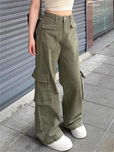 Vintage 90er Grüne Cargo Jeans